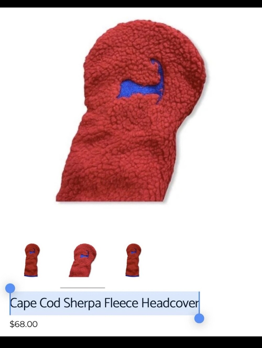 Apres Golf Cape Cod Fleece Fairway Wood Headcover - Red